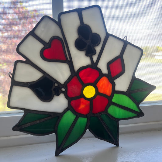 Deck of Cards Stained Glass