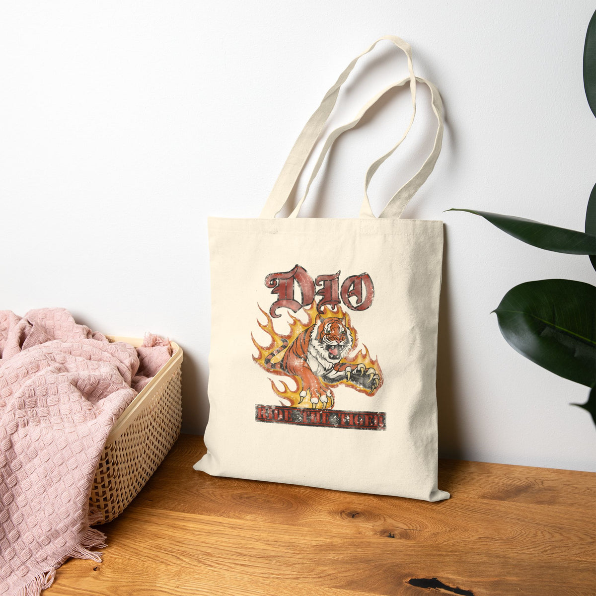Flaming Tiger DIO Graphic Tote Bag