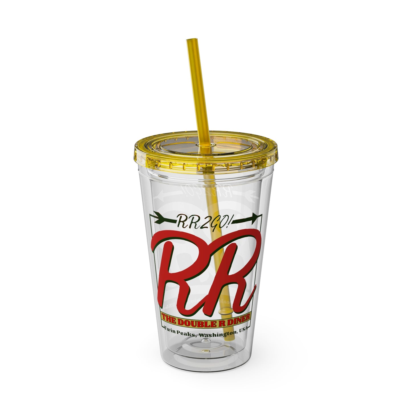 Double R Diner Tumbler with Straw | Twin Peaks Travel Cup | 16oz