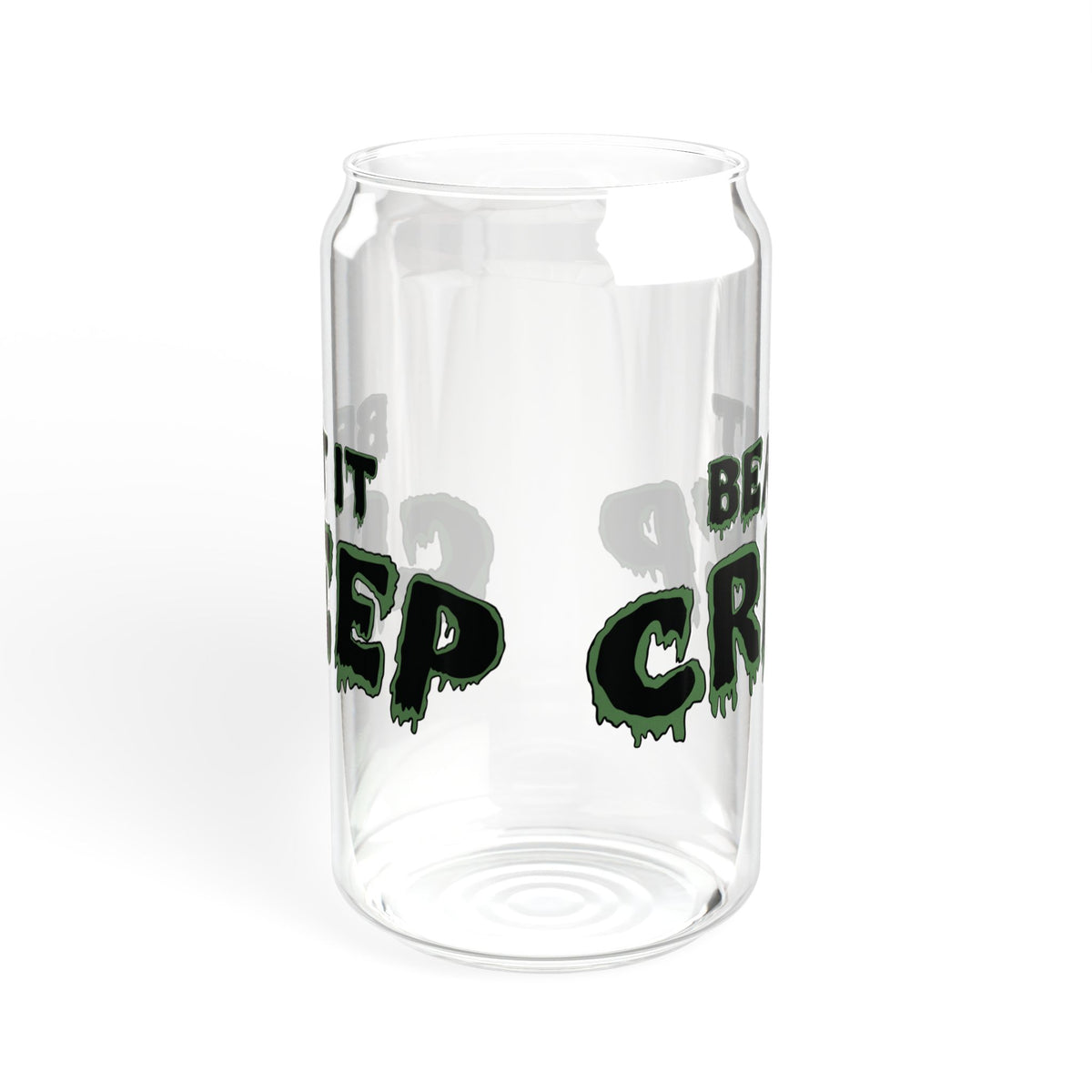 Beat It Creep Sipper Glass | 16oz Clear Tumbler with Straw