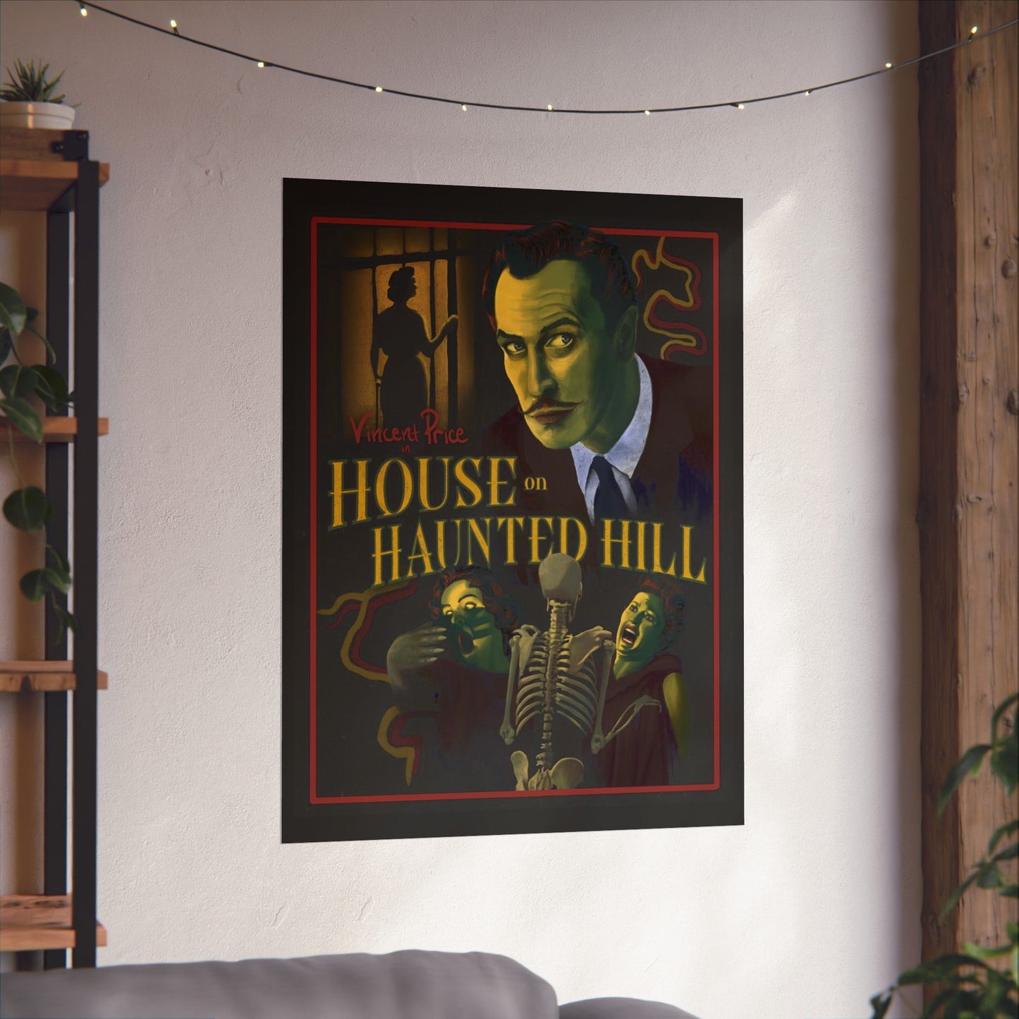 House on Haunted Hill Movie Poster | Horror Movie Wall Art & Home Decor