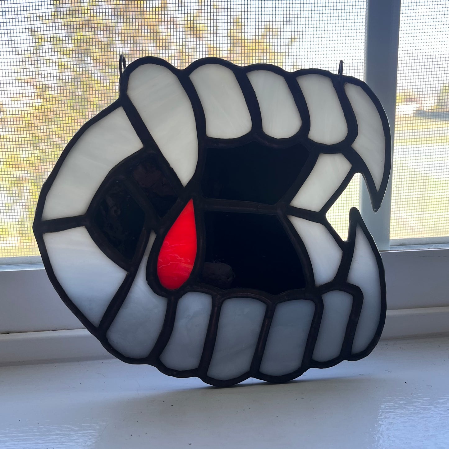 Vampire Teeth Stained Glass