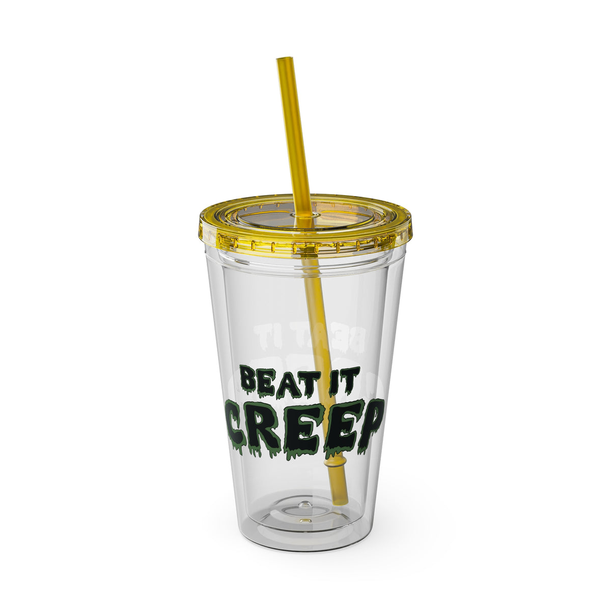 Beat It Creep Tumbler | 16oz Acrylic Straw Cup