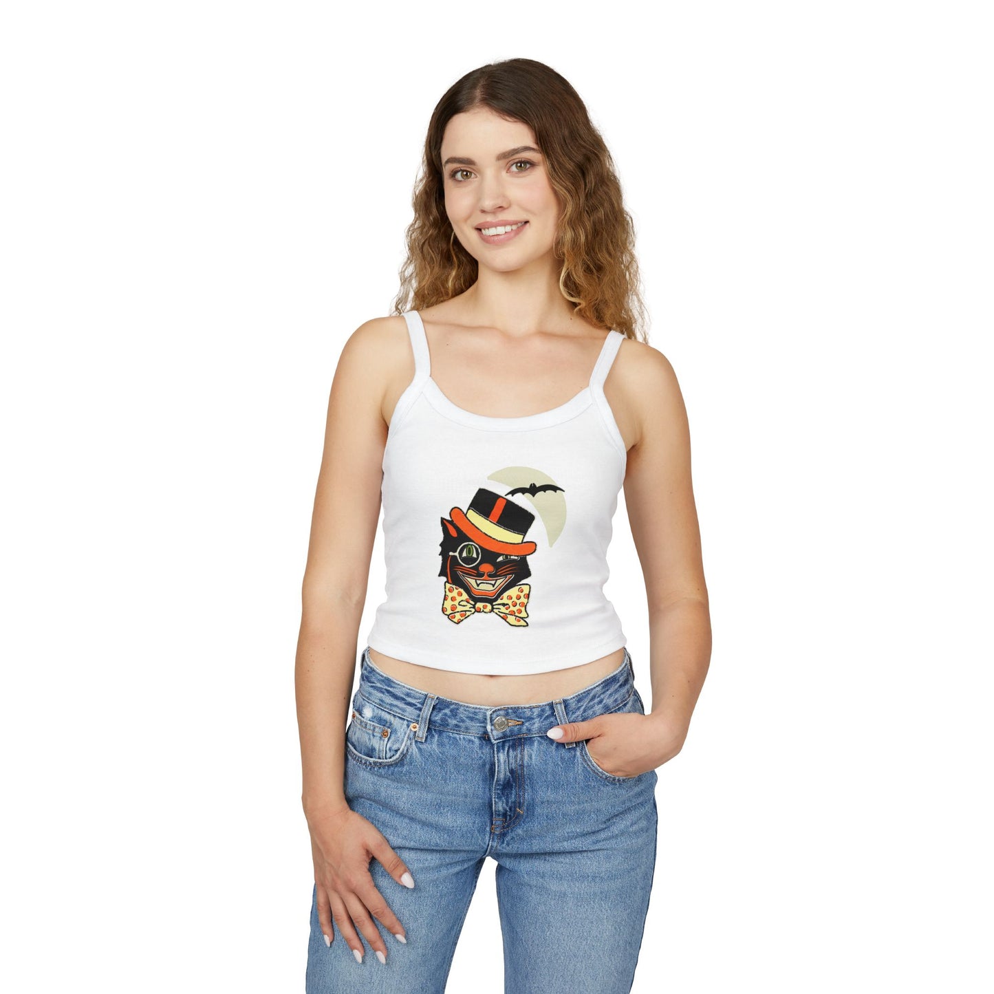 Vintage Halloween Cat Tank Top