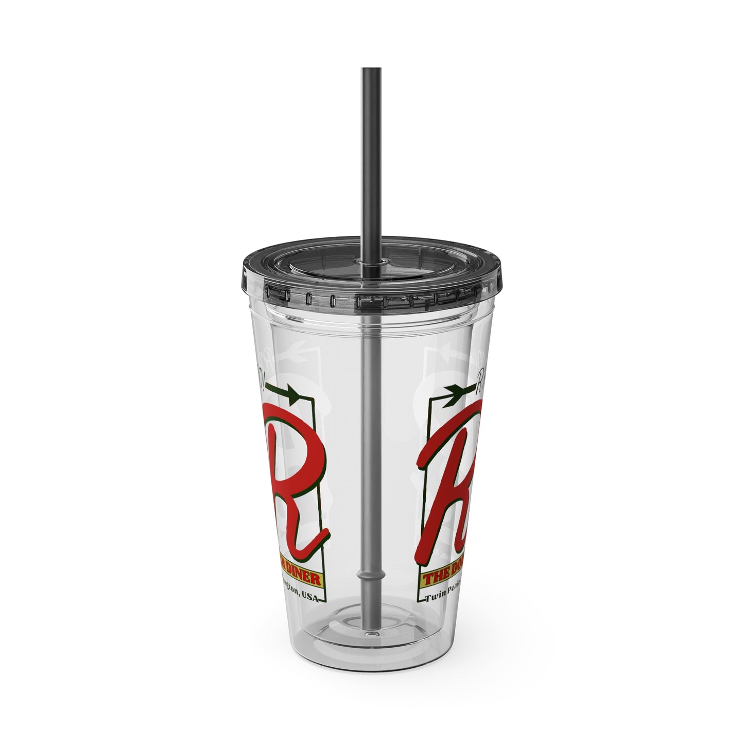 Double R Diner Tumbler with Straw | Twin Peaks Travel Cup | 16oz