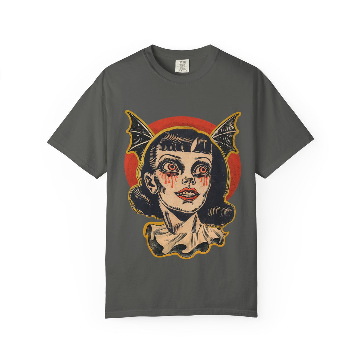 Vampire Girl T-Shirt | Retro Gothic Bat Tee