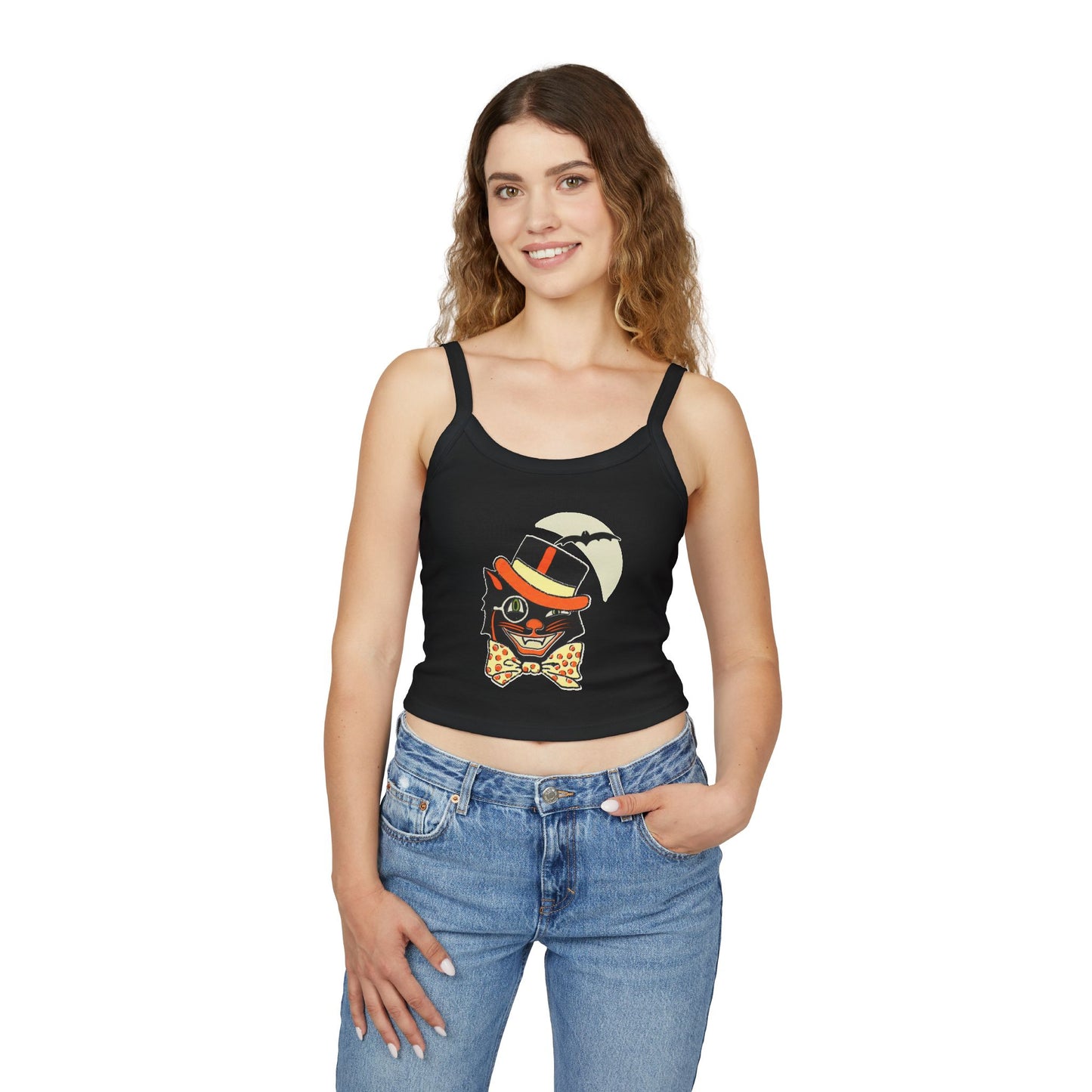 Vintage Halloween Cat Tank Top