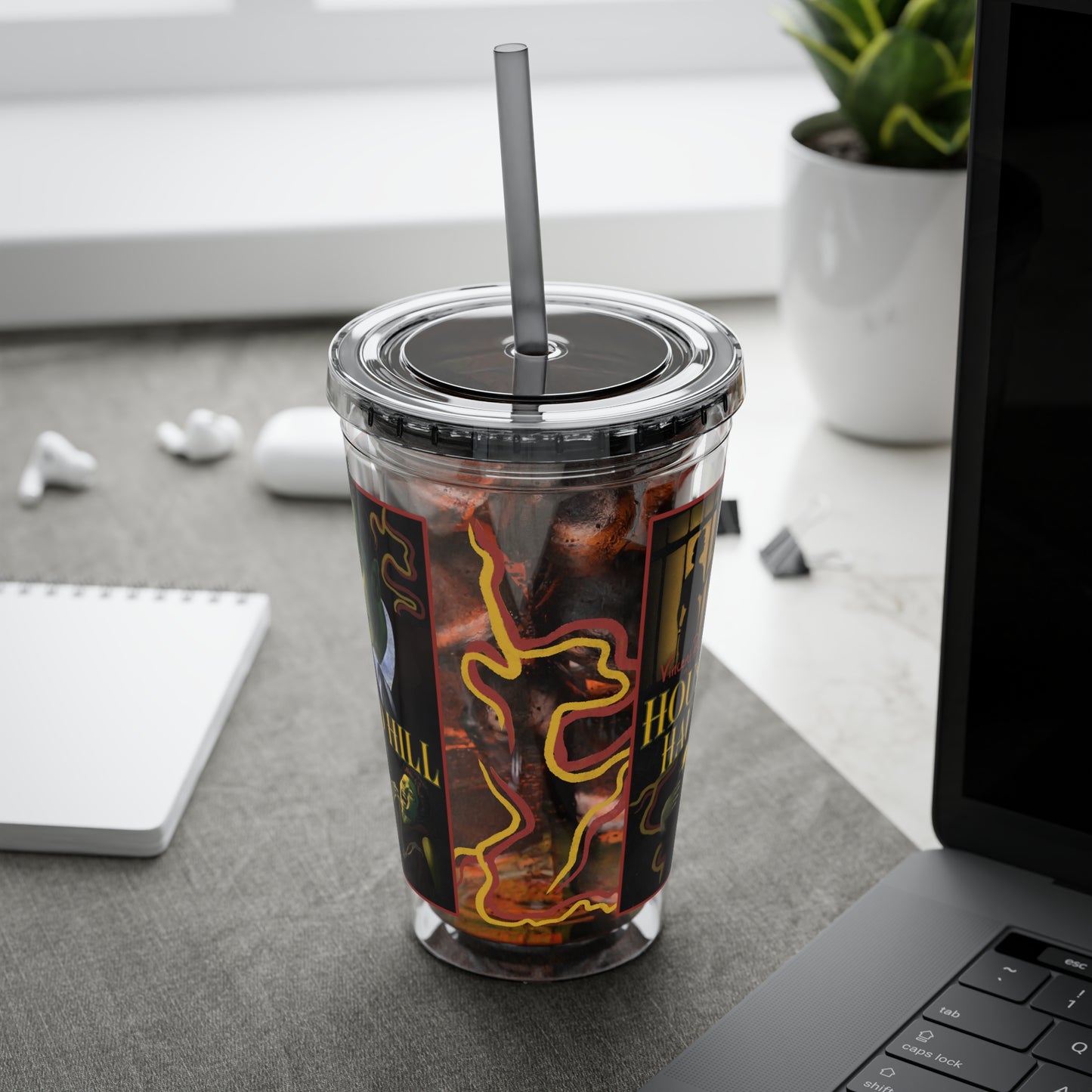House on Haunted Hill Tumbler with Straw | Horror Movie Travel Cup | 16oz