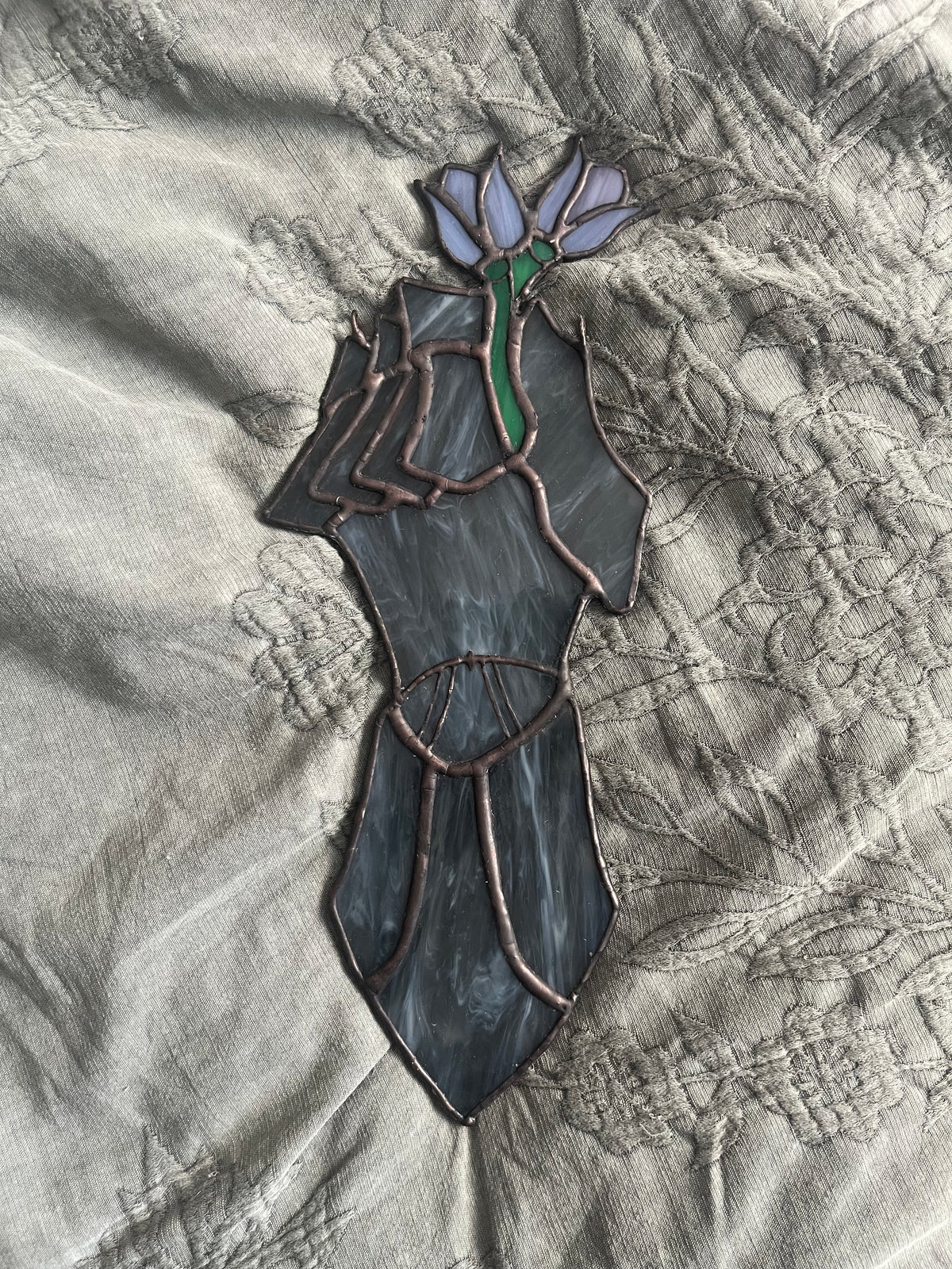 Medieval Knight Hand Stained Glass