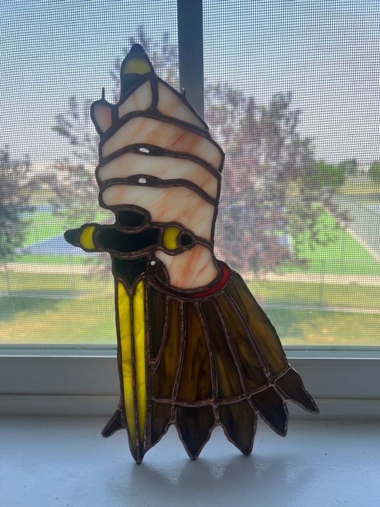 Medieval Dagger Hand Stained Glass