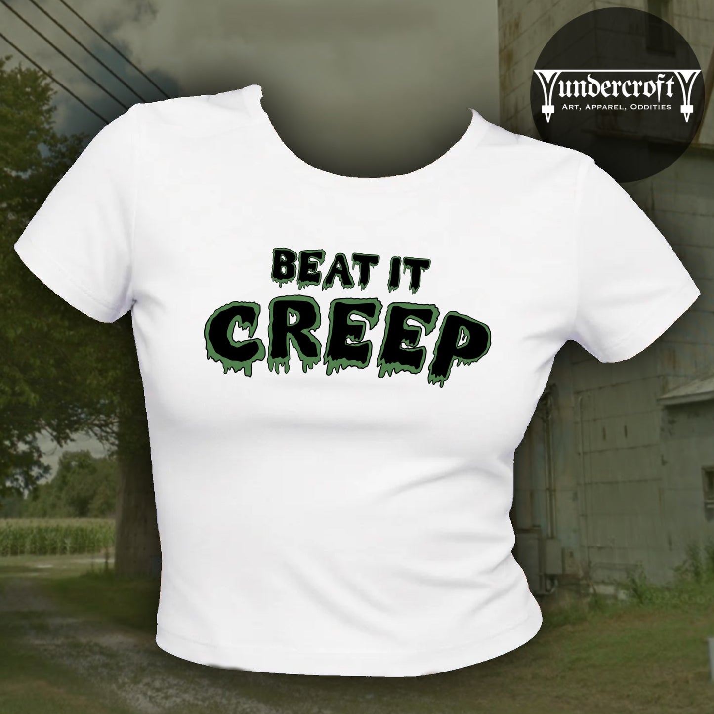 Beat it Creep Baby Tee Crop Top