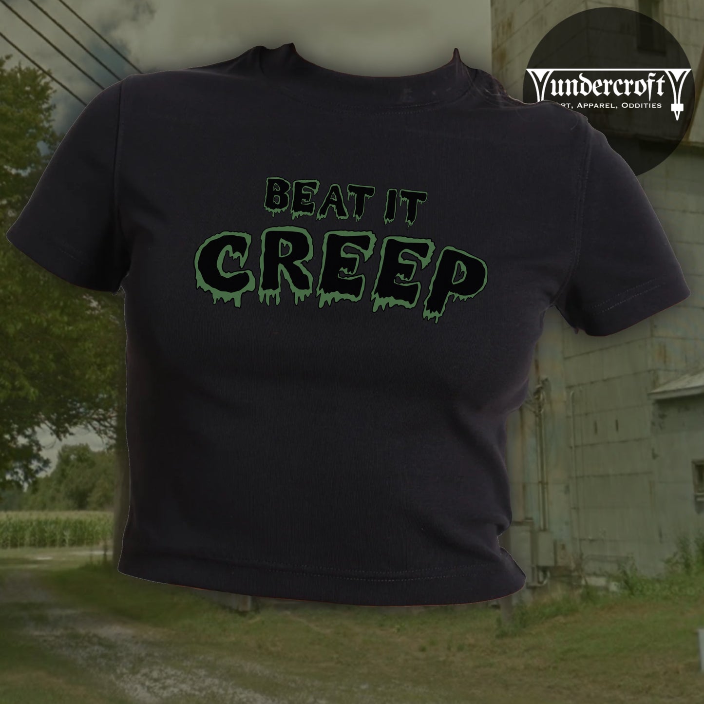 Beat it Creep Baby Tee Crop Top